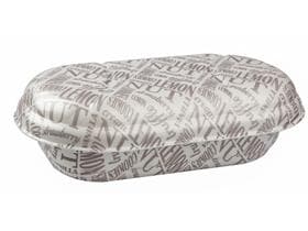 Contenitore da 1.000 ml con coperchio per crema all'uovo, schiumata, stampata, 252 x 147 x 95 mm
