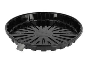 Kuchen- und Tortenplatte aus rPET/PET schwarz, rund Ø 175 mm - Höhe 20 mm