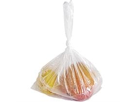 Sacchetto per nodi 3 kg, 220 + 120 x 400 mm HPDE 7 my, trasparente