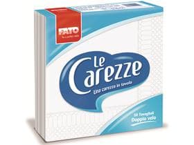 Tovaglioli "Le Carezze", 2 veli, 38 x 38 cm, piega 1/4, bianco