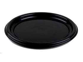 Assiette de service ronde 30 cm, en plastique rPET noir