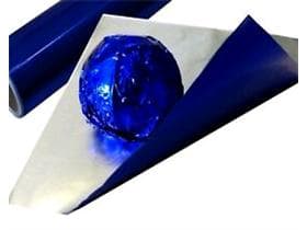 Feuille d'aluminium 15 my, argent/bleu foncé 120 x 80 mm, souple, lisse