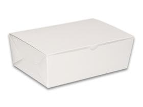 Cestino con coperchio 19 x 13 x 7 cm, bianco