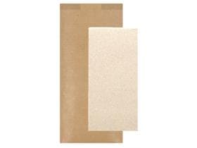 Sac à couverts en papier kraft brun, à nervures serrées, 11 x 25 cm, avec du brun naturel