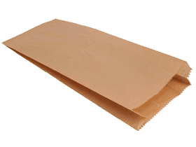 Sacchetto per il pane Kraft marrone naturale a coste strette, 40 gm2, 24 x 8 x 36 cm, 1 kg rotondo,