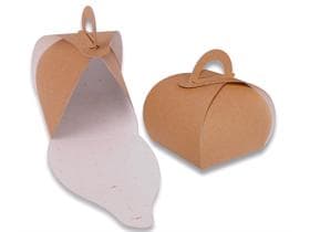 Scatola per torte grande con manico, senza stampa, 48 x 68 x 10 cm, marrone naturale, "Eco Life"
