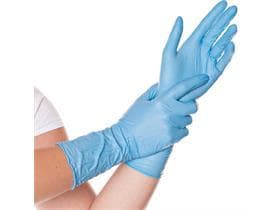 Nitril-Handschuhe "SAFE LONG" blau, puderfrei, Grösse L, 30 cm lang