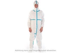 Combinaison microporeuse type 4+5+6, en polaire blanche, taille XL, avec capuche,