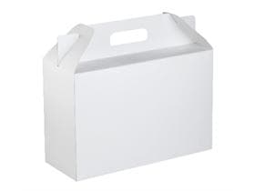 Boîte à lunch avec poignée, 275 x 103 x 180 mm, blanche