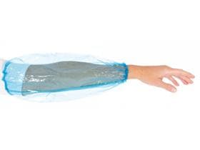 Housse de protection, bleue, en PE (20my) avec bande élastique, longueur 40 cm