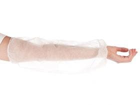 Housse de protection, blanche, en non-tissé PP, longueur 45 cm