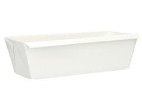 Teglia da forno in cartone ondulato bianco, 1000 g, 213 x 95 x 60 mm