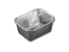 Barquettes en aluminium 250 ml, 108 x 83 x 42 mm rectangulaires (couvercle non disponible)