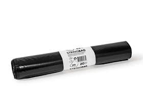 Sacchi per la spazzatura 35 L neri, OKP, riciclati 300/270 x 700 mm, con cinghia di chiusura