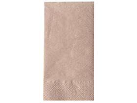 Tovaglioli biologici naturali, 2 veli, 33 x 33 cm, piega 1/8, 100% riciclati