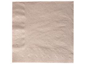 Tovaglioli biologici naturali, 2 veli, 24 x 24 cm, piegati a 1/4, 100% riciclati