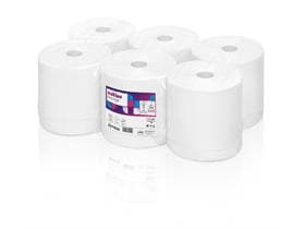 Rotoli di asciugamani Satino Prestige, 2 veli, bianco brillante, 20,5 x 150 m, 100% cellulosa