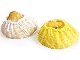 Filet à citron en coton avec bande élastique, blanc, Ø 6,5 cm