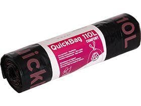 Sacs poubelles Quick-Bag 110 Lt. OKS, recyclables. 730 x 1030 + 60 mm, cordon de serrage 56µ, simples,