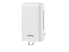 Distributeur de savon à pompe professionnel, manuel L 154 x H 293 x P 112 mm, blanc brillant