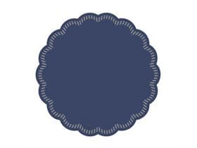 Sottobicchiere Tissue 9-lg, ø 90 mm, blu