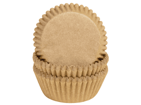 Caissettes à pâtisserie en papier sulfurisé Ø 35 mm, hauteur 20 mm, marron, ingraissables