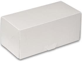 Scatola per torta 21 x 10 x 9 cm laccata bianca, non stampata