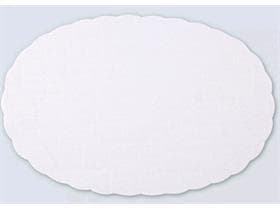 Carta da forno ovale goffrata, bianco brillante, 40 g/m2, 16 x 24 cm