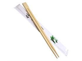 Bacchette di bambù, lunghezza 21 cm, confezionate a coppie in carta