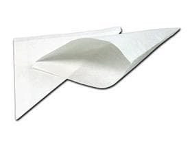 Cono di patatine, bianco, non stampato, carta kraft antigrasso 40 g/m², 19 cm,