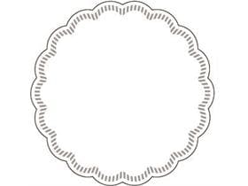 Sottobicchiere in carta velina + lamina, ø 90 mm, bianco