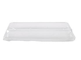 Couvercle pour bol à sushi en PET, 225 x 98 x 30 mm, transparent