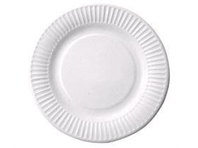 Assiette ronde en carton bio, ø 20 cm, blanche, non couchée