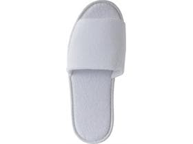 Slipper aus Frotte, Executive weiss, Grösse 28 x 11 cm, offen