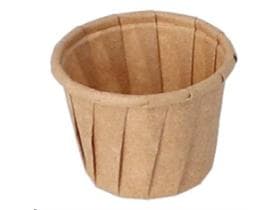 Gobelet de dégustation en papier kraft brun 104 ml, ø 64/50 mm, H : 40 mm