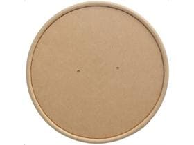 Coperchio in carta kraft marrone extra-resistente, con piccoli fori per valvola (per
