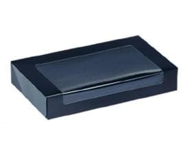 Fioriera nera, misura L, 250 x 160 x 45 mm, finestra in OPP,