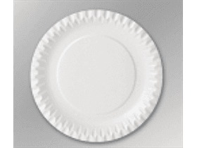 Assiette ronde en carton bio, ø 18 cm, blanche, FSC mix / fibres fraîches