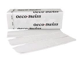 Serviettes pliées Oeco Swiss Plus, pliées en Z, 2 plis, 24,5 x 23 cm, 100 % recyclées,