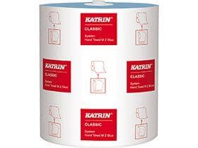 Rotoli di asciugamani blu Katrin Classic System, 2 veli, 21 cm x 130 m, 577 asciugamani