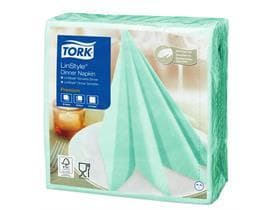 Tovaglioli Tork LinStyle Dinner, 39 x 39 cm, piegati in 1/4, menta