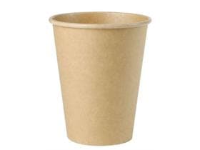 Kaffeebecher 3 dl braun, aus umwelt- freundlicher Pappe, beschichtet mit PE