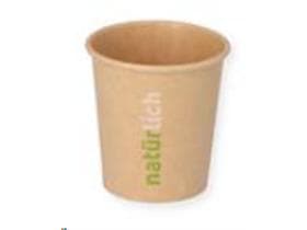 Dressingbecher aus braunem Kraftkarton 100 ml, ø 61.5, Höhe 60 mm, innen PE-