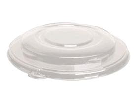 Dom-Deckel aus R-PET transparent, passend zu Salatschalen aus Bagasse