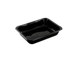 Menüschale 1-teilig, 227 x 178 x 35 mm (1035 ml), aus CPET, schwarz