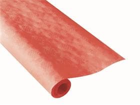 Rouleau de nappe damassée 100 cm x 50 m rouge, grand teint, imprimée recto verso