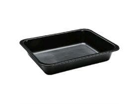 Plateau menu PP, noir, non divisé 227 x 178 x 40 mm, 1161 ml