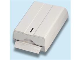 Distributore di asciugamani piegati in plastica bianca H 400 x L 285 x P 130 mm, per circa 400