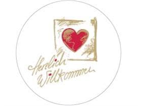 Capuchons en carton mat, 60 mm, "WELCOME"