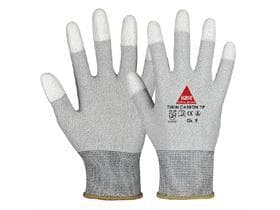 Gant de montage, gris, antistatique selon EN 16350, tricot nylon/carbone